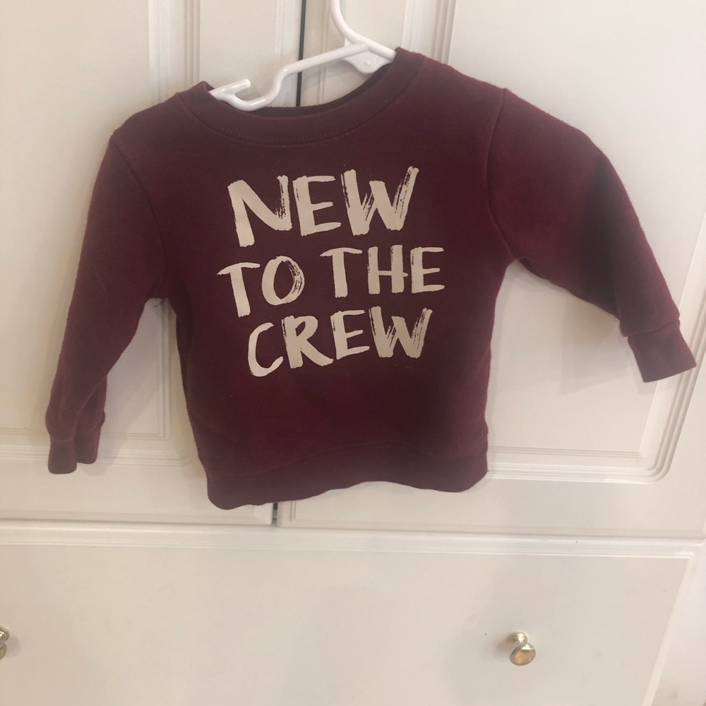 Garanimals Red and White Sweatshirt New to the Crew